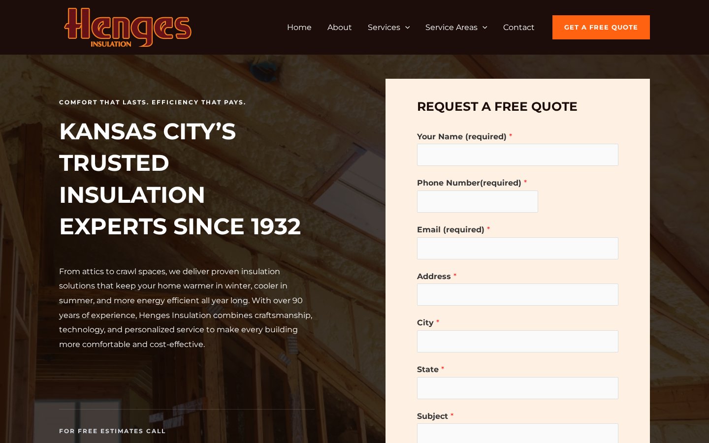 Henges Insulation website